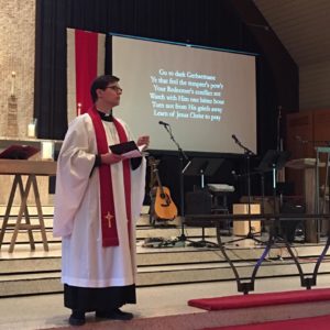 Father Jay Wright preaches at All Saints East Dallas