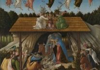 Sandro Botticelli
'Mystic Nativity'
1500
Oil on canvas, 108.6 x 74.9 cm
Bought, 1878
NG1034
https://www.nationalgallery.org.uk/paintings/NG1034